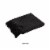 Lyon Fabric Throw with Textured Waffle Weave Design The Urban Port, Set of 2, Black- Saltoro Perspective: left
