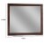 Rustic Style Rectangular Wooden Frame Dresser Mirror, Brown- Saltoro Sherpi Perspective: left
