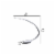 Table Lamp with Arched Tube LED, Brushed Silver- Saltoro Sherpi Perspective: left