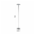 Floor Lamp with Adjustable Torchiere Head and Sleek Metal Body, Black- Saltoro Sherpi Perspective: left
