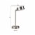 Adjustable Round Shade Metal LED Table Lamp with USB Plugin, Silver- Saltoro Sherpi Perspective: left