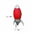 Kid Table Lamp with Rocket Design Silhouette, Red- Saltoro Sherpi Perspective: left