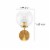 Wall Sconce with Metal Frame and Glass Shade, Brass- Saltoro Sherpi Perspective: left