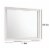 Rectangular Wooden Mirror with Molded Trim Details, White Perspective: left