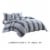 3 Piece King Comforter Set with Broad Stripes, Gray- Saltoro Sherpi Perspective: left