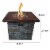 Gas Fire Pit with Lava Rocks and Control Panel, Brown- Saltoro Sherpi Perspective: left