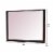 Fang 50 Inch Rectangular Dresser Mirror, Wood Frame, Dark Cherry Brown Perspective: left