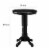 Ava 42 Inch Wood Pub Bar Table, Molded Trim, Carved Pedestal, Black- Saltoro Sherpi Perspective: left