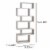 Andy 74 Inch Wood Bookcase, Stacked 6 Tier Shelves, Oak White Perspective: left