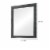 Cale 40 Inch Modern Portrait Mirror, Velvet Upholstery, Nailhead Trim, Gray Perspective: left