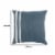 20 x 20 Accent Throw Pillow, Down Insert, Soft Blue Linen, 2 White Stripes Perspective: left