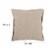 Pixie 22 x 22 Square Soft Fabric Accent Throw Pillow, Flange Edges, Beige Perspective: left
