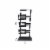 Jodie 27 Inch Metal Modern Accent Decor, Stacked Squares, Block, Black- Saltoro Sherpi Perspective: left
