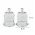 Set of 2 Medium Glass Serving Platters with Dome and Finial Handle, Clear- Saltoro Sherpi Perspective: left