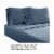 Ivy 4 Piece California King Size Soft Cotton Sheet Set, Prewashed Dark Blue- Saltoro Sherpi Perspective: left