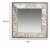 Filo 15 Inch Square Accent Wall Mirror, Raised Edges, Silver Wood Frame- Saltoro Sherpi Perspective: left