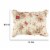 Lisbon 36 Inch King Size Pillow Sham, Red and Gold Cotton, Roses, Ties- Saltoro Sherpi Perspective: left