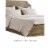 Zima Queen Size Cotton Duvet Cover, Woven French Herringbone Pattern, Beige- Saltoro Sherpi Perspective: left