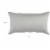 Kahn Hand Quilted Lumbar King Size Pillow Sham, Self Binding, Matte Silver- Saltoro Sherpi Perspective: left