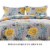 Minsk 20 x 36 King Size Pillow Sham, Yellow Flowers, Gray Cotton Fabric- Saltoro Sherpi Perspective: left