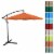 Pure Garden Patio Umbrella Cantilever 10 Ft Terracotta Easy Crank Outdoor Shade Perspective: left