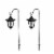 Hanging Solar Coach Lights Outdoor Lighting with Hanging Hooks for Garden, Path, Landscape, Perspective: left