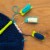 Boye® Yarn Bobbins Blue/Green Perspective: left