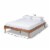 Baxton Studio Marieke Full Size Ash Brown Finished Wood Bed Frame Perspective: left