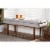 Baxton Studio Arne Grayish Beige Upholstered Brown Finished Bench Perspective: left