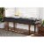Baxton Studio Arne Mid-Century Modern Dark Grey Fabric Upholstered Walnut Finished Bench Perspective: left