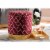 Serra Glam and Luxe Red Quatrefoil Velvet Fabric Upholstered Gold Finished Metal Storage Perspective: left