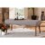 Odessa Mid-Century Modern Grey Fabric Upholstered and Walnut Brown Finished Wood Dining Bench Perspective: left