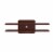 Furniture of America Brie Wood 2-Tier Floating TV Stand in Vintage Walnut Perspective: left