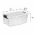 Sterilite 116 Quart Latch Lid Tote, 4 Pack, and 18 Quart Latch Lid Tote, 6 Pack Perspective: left