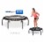 JumpSport 220 Fitness Rebounder Mini Trampoline & Handle Bar Accessory, Black Perspective: left