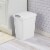 Sterilite 10438004 7.5 Gal TouchTop Wastebasket w/ Titanium Latch, White 12 Ct Perspective: left