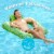 Aqua Leisure Zero Gravity Inflatable Swimming Pool Lounge Chair Float, Green, 3 Perspective: left