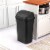Sterilite 13 Gal Kitchen Swing Top Lidded Wastebasket Trash Can, Black (16 Pack) Perspective: left