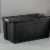 Sterilite 50 Gal Rugged Industrial Stackable Storage Tote w/ Lid, Black, 12 Pack Perspective: left