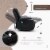 JOMEED PU Heated Leather Massage Rocking Recliner Chair with 360 Degree Swivel Perspective: left