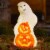 Union Products Light Up Ghost and Pumpkin Halloween Outdoor Decoration (2 Pack) Perspective: left