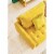 JULYFOX Mid Century Modern Button Tufted Velvet Loveseat Sofa Couch, Yellow Perspective: left
