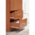 Hodedah Import 3 Door Armoire with Clothing Rod, Shelves, and 2 Drawers, Cherry Perspective: left