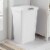 Sterilite 13 Gallon TouchTop Wastebasket with Titanium Latch, White (4 Pack) Perspective: left