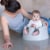 Bumbo Infant Soft Foam Floor Seat with 3 Point Adjustable Harness, Gray (2 Pack) Perspective: left