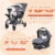 Baby Trend Sit N Stand Double Stroller w/ EZ-Lift Plus Infant Car Seat, Magnolia Perspective: left