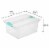 Sterilite Medium Clear Storage Tote, 4 Pack, & Large Clear Storage Tote, 4 Pack Perspective: left
