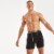 Hanes Ultimate Sport X-TEMP Performance Boxer Briefs - Black/Gray Perspective: left