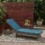 Noble House Nadine Outdoor Fabric Chaise Lounge Cushion in Blue Perspective: left