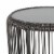 Noble House Pabrico Outdoor Tempered Glass Top Wicker Side Table in Gray Perspective: left